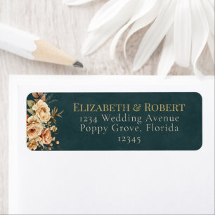 Sommerwald-Hexen-Türkis-Adressetikett