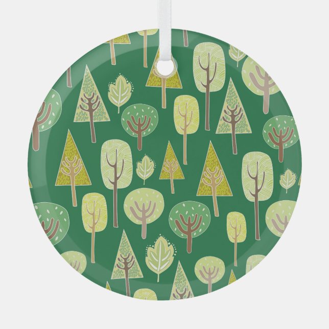 Sommerwald: Inspiriertes Design der Natur Ornament Aus Glas (Vorderseite)