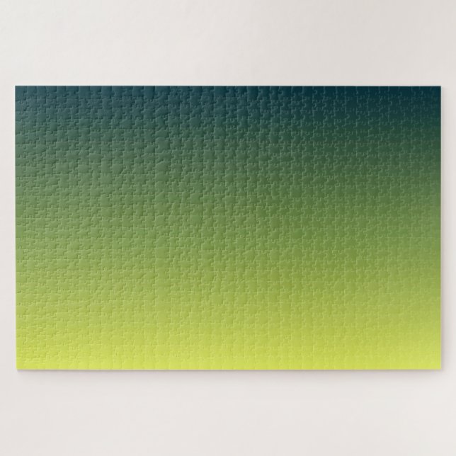 Sommerwald, subtile grüne Gradient Minimal Frische Puzzle (Horizontal)