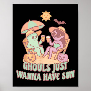Sommerween-Geister-Grufties wollen nur Sommer-Sonn Poster