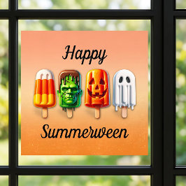 Sommerween Halloween Sommerparty Fensteraufkleber