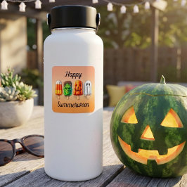 Sommerween Halloween Sommerparty Quadratischer Aufkleber