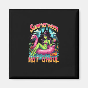 Sommerween Hexen Stimmung Urlaub Halloween Lustig Magnet