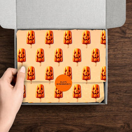 Sommerween Sommer Halloween JackoLaterne Eisstiel Seidenpapier
