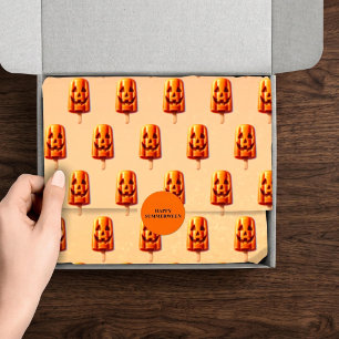 Sommerween Sommer Halloween JackoLaterne Eisstiel Seidenpapier