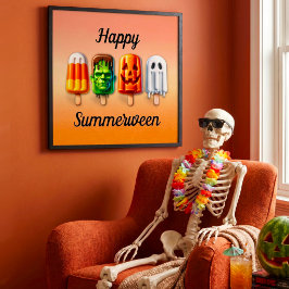 Sommerween Sommer Halloween Lutscher Poster