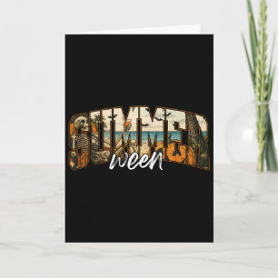 Sommerween-Stimmung Gruseliger Geist Strand Hallow Karte