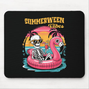 Sommerween-Stimmung Skelett Sommerferien Lustiger  Mousepad