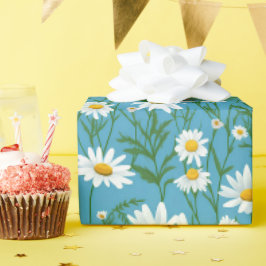 Sommerweiße Zeitungen auf Aqua Geschenkpapier