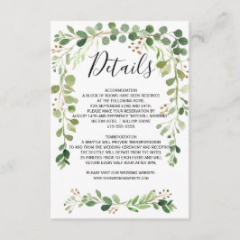 Sommerwiese Garland Wasserfarbe Hochzeitsstimmung Begleitkarte