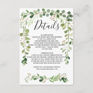 Sommerwiese Garland Wasserfarbe Hochzeitsstimmung Begleitkarte