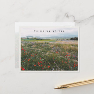 Sommerwiese, ich denke an dich postkarte
