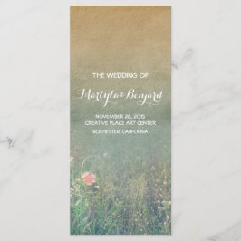 Sommerwiese Rustikale romantische Hochzeitsprogram Programm