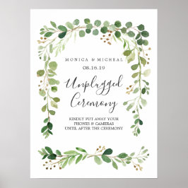 Sommerwiese | Unplugged Wedding Ceremony Sign Poster