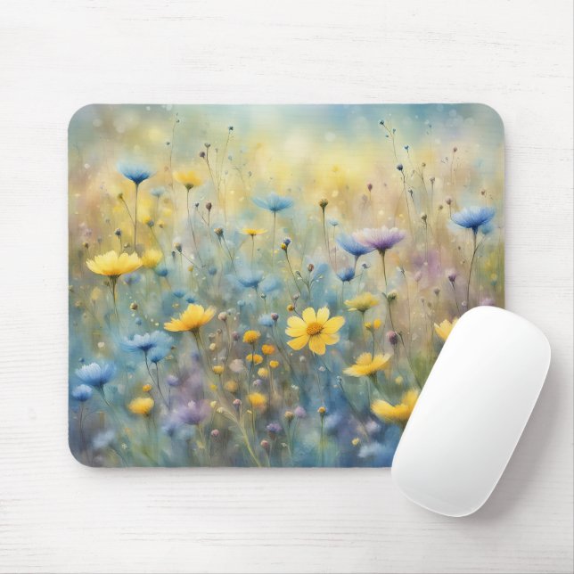 Sommerwiese Wildblume Mousepad (Mit Mouse)