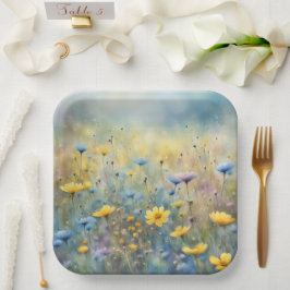 Sommerwiese Wildblume Pappteller