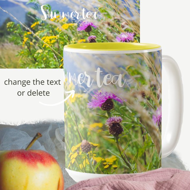 Sommerwiese Wildblume Zweifarbige Tasse (Von Creator hochgeladen)