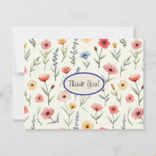 Sommerwildblumen Danke Postkarte