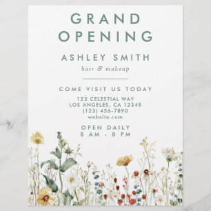 Sommerwildblumenfeld Flyer