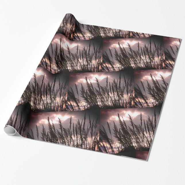 Sommerwind, Gras, Himmel Foto Geschenkpapier (Ungerollt)