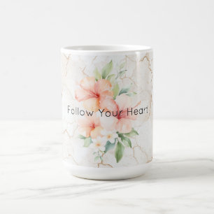 Sommerwind Röte Pfirsich Hibiskus Kaffeetasse
