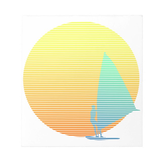 Sommerwindsurfer Notizblock (Vorderseite)