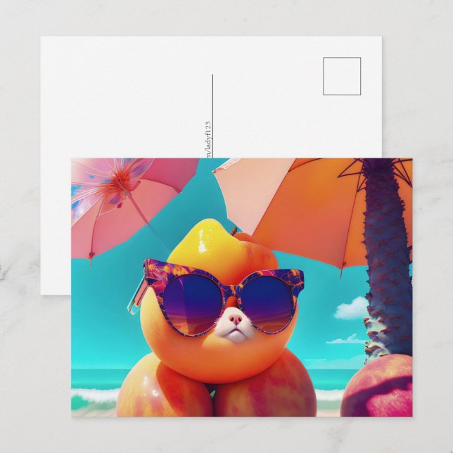 Sommerwoben, Postüberquerung Postkarte (Vorne/Hinten)