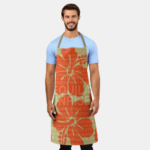 Sommerwörter Cocktails und Hibiskus Schürze