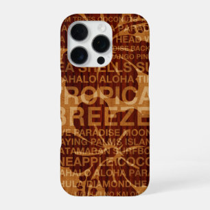 Sommerwörter Hawaiianischer Hibiskus Faux-Holz iPhone 16 Pro Hülle