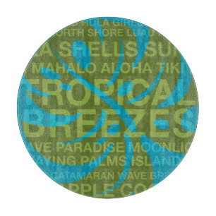 Sommerwörter Tropical und Monstera Cutting Board Schneidebrett