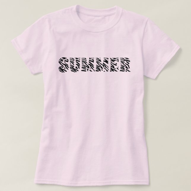 Sommerzebra-Druck T-Shirt (Design vorne)