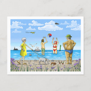 Sommerzeit am Strand Feiertagspostkarte