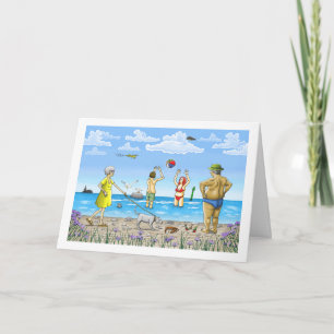Sommerzeit am Strand Geburtstagskarte Karte