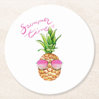 Sommerzeit-Ananas-Untersetzer Runder Pappuntersetzer