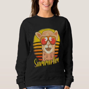 Sommerzeit Camel Retro Sunset Beach Vacacation Cam Sweatshirt
