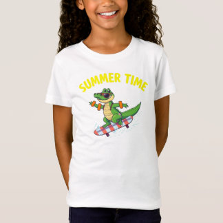 SOMMERZEIT Cooler Krokodil-Cartoon T-Shirt