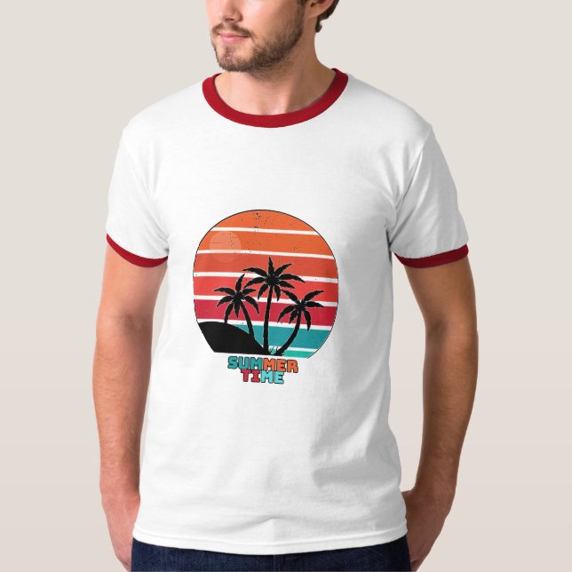 SOMMERZEIT farbenfroh T-Shirt (Vorderseite)