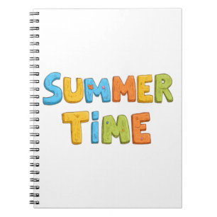 Sommerzeit - farbenfrohe Sommerzeit Text Notizblock