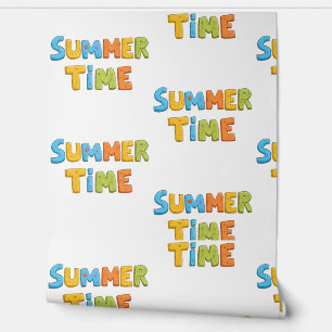 Sommerzeit - farbenfrohe Sommerzeit Text Tapete