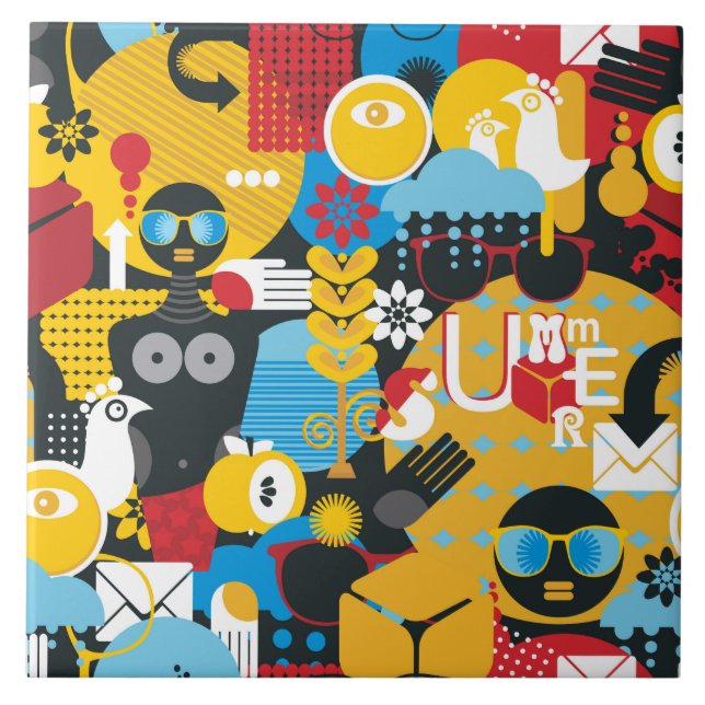 Sommerzeit Fliese (Vorderseite)