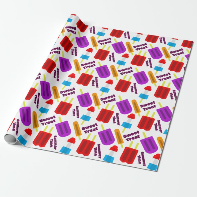 Sommerzeit Frozen Juice Bar Pattern Geschenkpapier (Ungerollt)