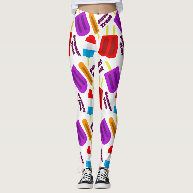 Sommerzeit Frozen Leckerei Bar Pattern Leggings (Vorderseite)