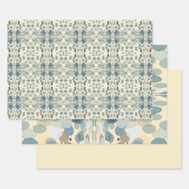 Sommerzeit Fun Ocean Spray Spritzer Abstrakt Art Geschenkpapier Set (Set)