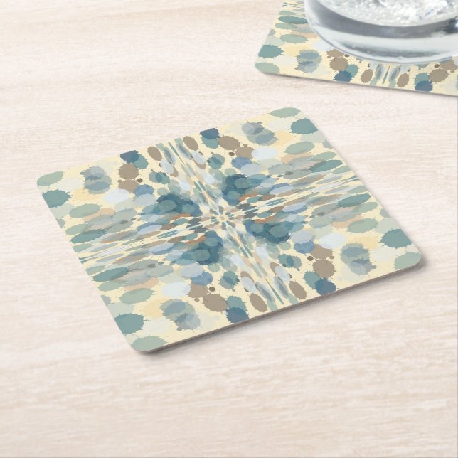 Sommerzeit Fun Ocean Spray Spritzer Abstrakt Art Rechteckiger Pappuntersetzer (angewinkelt)