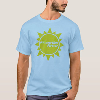 Sommerzeit-für immer erwachsenes T - Shirt-Blau T-Shirt