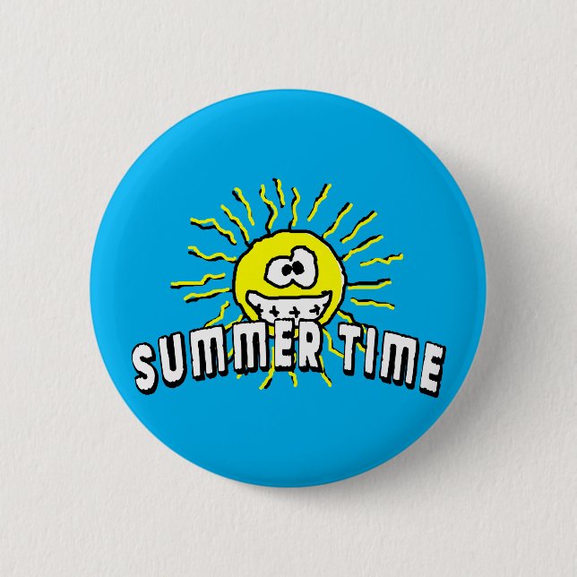 Sommerzeit - Gute Sonne Button (Vorderseite)