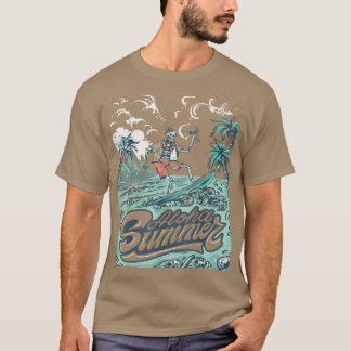 Sommerzeit Hallo Sommerurlaub W Skelett  T-Shirt