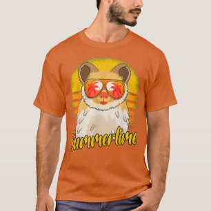 Sommerzeit Hamster Retro Sunset Beach Urlaub T-Shirt