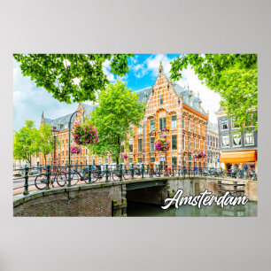 Sommerzeit in Amsterdam, Niederlande Poster
