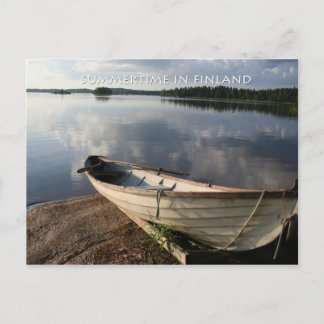 Sommerzeit in Finnland Postkarte